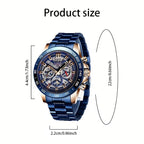 LIGE Luxury Chronograph Watch for Men – Waterproof Stainless Steel Business Quartz Watch